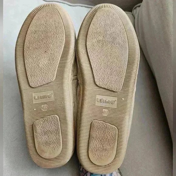 Size 13 Lamo Men's Romeo Suede Faux Fur Chestnut Slip On Slippers Shoe - Picture 5 of 6